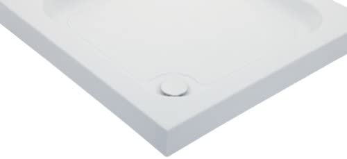 Just Trays A980M100 White Merlin 900 x 800 Rectangular Shower Tray