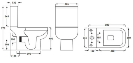 Arley 600 Short Projection WC
