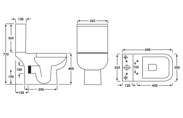 Arley 600 Full Access WC Pack