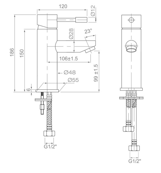 Eazee Round Basin Mixer