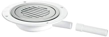 McAlpine USG1SS Untrapped Shower Gully for Use with Sheet Flooring 120mm Stainless Steel Cover Plate - 22mm Outlet for Use with Shower Waste Pump