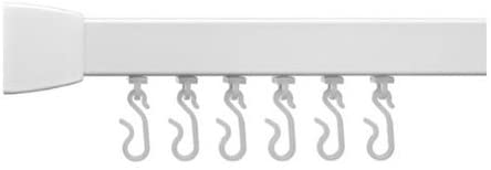 Croydex Professional Profile 800 Straight Shower Rail with Hooks and Gliders,AD200141-P