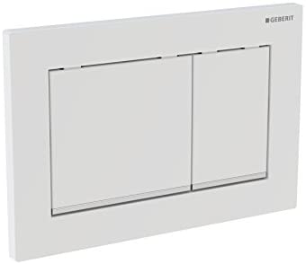Geberit OMEGA30 115080KJ1 Dual-Flow Flush Panel, White/High-Gloss Chrome/White