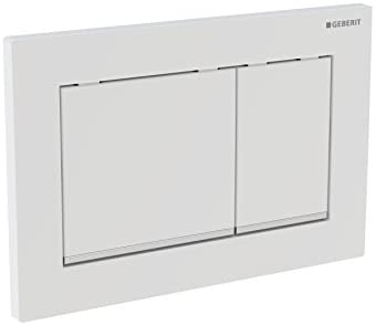 Geberit Omega 30 115.080.KK.1 115080KK1 Actuator Plate with 2 Flush Quantities - White/Gold-Plated