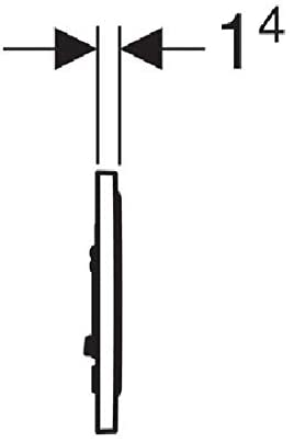 Geberit actuator plate Sigma10 for flush/stop flushing, colour: white/high-gloss chrome-plated - 115.758.KJ.5