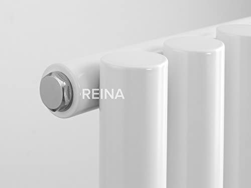 Reina Round White Designer Radiator | 295 x 1800 Double | RND-RN2918WD
