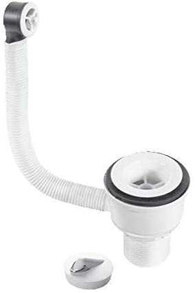 McAlpine 1̴_" 60mm Combined Waste and Overflow for Vanity Basin White Plastic FVW1PW