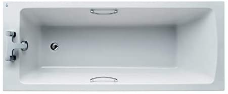 Ideal Standard E156201 Tempo 170cm x 70cm Idealform Water Saving Bath with Chrome Handgrips