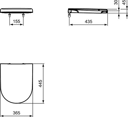 Ideal Standard R392101 WC Seat with Lid and Stainless Steel Hinge Soft Closing White
