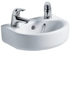 Ideal Standard E793201 White Concept Wash Basins Two Tap Holes, 350