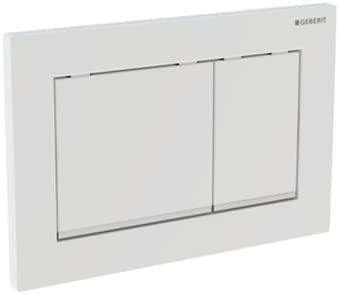 Geberit Omega 30 115.080.KK.1 115080KK1 Actuator Plate with 2 Flush Quantities - White/Gold-Plated