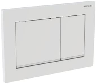 Geberit OMEGA30 115080KJ1 Dual-Flow Flush Panel, White/High-Gloss Chrome/White