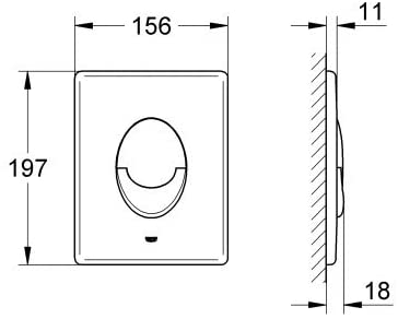 Grohe 38505 000 Chrome WC Wall Plate
