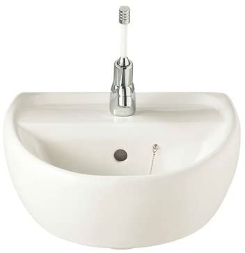 Twyford SA4111WH White Sola 400mm Wash Basin with 1 Tap Hole, Wall