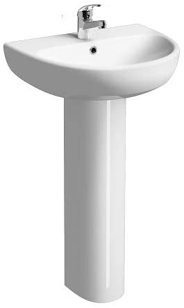 TWY E14321WH E100 Round WASHBASIN 600X480 1TH Simple Product