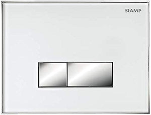 Siamp 31193410 Reflet 90 Flush Plate White/Matt Chrome