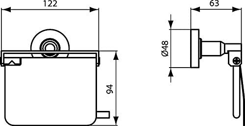 Ideal Standard IOM A9127AA Toilet Roll Holder with Lid Chrome-Plated