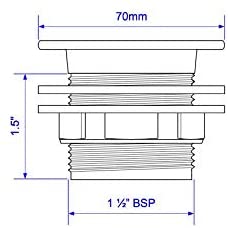 McAlpine 1̴_" CP Plastic Shower Waste CWS5