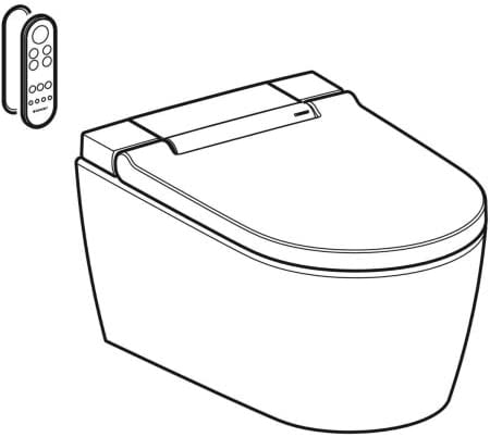 Geberit AquaClean Sela NEW Complete WC system wall-mounted WC, 146220, colour: white-alpine - 146.220.11.1