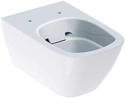 Geberit Smyle Square washdown WC, rimless, wall-hung, 4.5/6l, closed form, colour: White, with KeraTect - 500.208.01.8