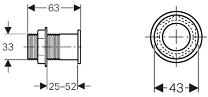 Geberit WC dual flush IR button control with electronic flush actuation, mains operation, 115.858.00.1