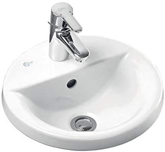 Ideal Standard E500801 Concept Sphere 38cm Countertop Washbasin 1 Tap Hole and Overflow