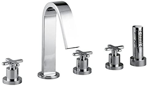 Abode SERENITIE Deck Mounted 5 Hole Bath Shower Mixer with Shower Handset - AB1070