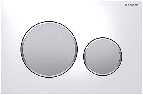 Geberit actuator plate Sigma20 for 2-volume flushing, colour: high-gloss chrome-plated/matt chrome-plated - 115.882.KH.1