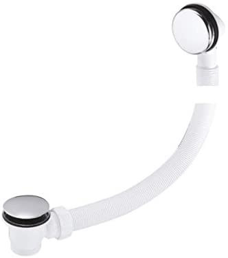 McAlpine CBWF70CB Bath Clicker Waste and Overflow, Chrome and White