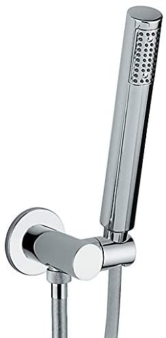 Abode AB2452 Circular Shower Handset with Wall Outlet and Bracket