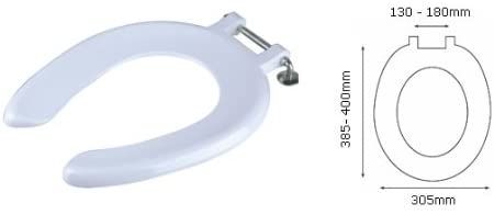 Celmac Crescent Junior J Toilet Seat with Stainless Steel Hinges