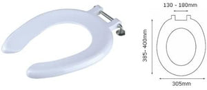 Celmac Crescent Junior J Toilet Seat with Stainless Steel Hinges