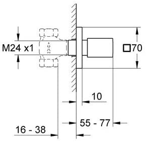 GROHE 19910000 Eurocube Concealed Stop-Valve Trim