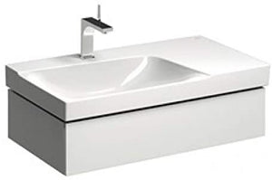 Geberit Xeno 2 Vanity unit with siphon cut-out left 500.513 880x220x462mm,1 drawer, colour: High gloss white lacquered - 500.513.01.1