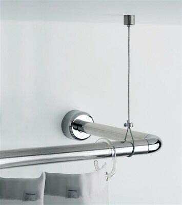TWY AV6814WH Avalon Shower Curtain Rail