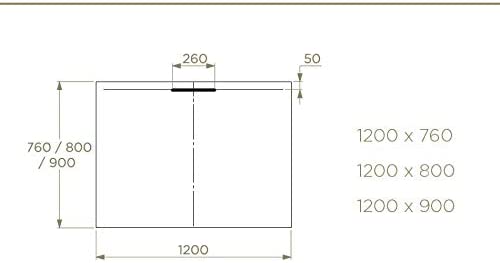 Just Trays Evolved Anti-Slip Rectangle Shower Tray