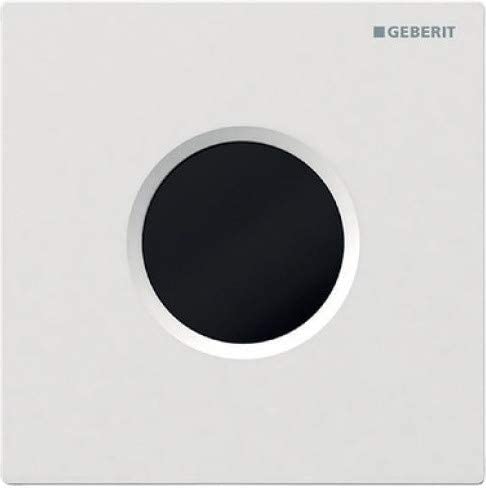 Geberit - Geberit Discharge System for Urinals with Electronic Discharge, Battery Service, Blind Plate Series 01: Alpine White (116.031.11.5)