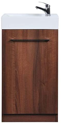 ARLEY Jade Cloakroom Unit Basin & Tap Walnut