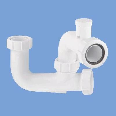 Mcalpine 1.5 x 75mm Bath Trap Anti0-Syphon No Overflow L10V