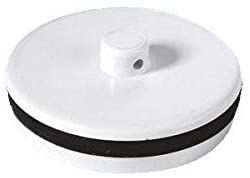 McAlpine 1̴_" Outlet White Plastic Plug with Rubber Seal WP1