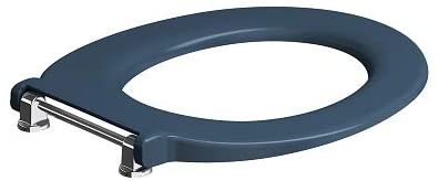 Twyford AV7886BE Seat Ring Top Fix with Stainless Steel Bar Hinge Top Fix - Blue