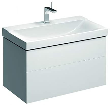 Geberit Xeno 2 Vanity unit 500.509. 880x530x462mm, 2 drawers, colour: High gloss white lacquered - 500.509.01.1