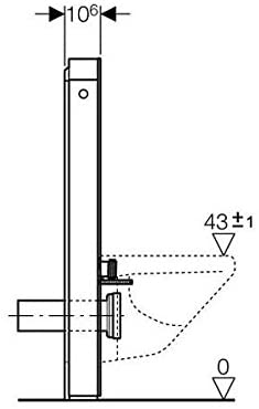 Geberit ‰ۡóÁÌÎ̝ÌÎ̥ Geberit Monolith Sanitary Module for Suspended Toilet, 101 cm: Umbra Glass (131.021.SQ.5)