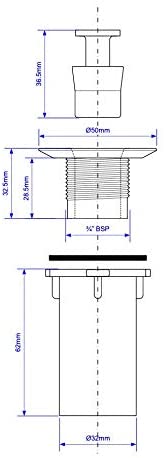 McAlpine å_" Waste for Caravans and Boats White Plastic Flange CTW1
