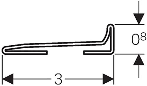 Geberit 154.340.FW.1 Siphon Manifold Profile, Grey