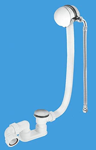 McAlpine 575mm Chrome Plated Brass Bath Filler and Overflow (Clicker) HCN3365UK