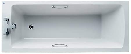 Ideal Standard E155801 Tempo 170cm x 70cm Rectangular Idealform Bath with Chrome Handgrips