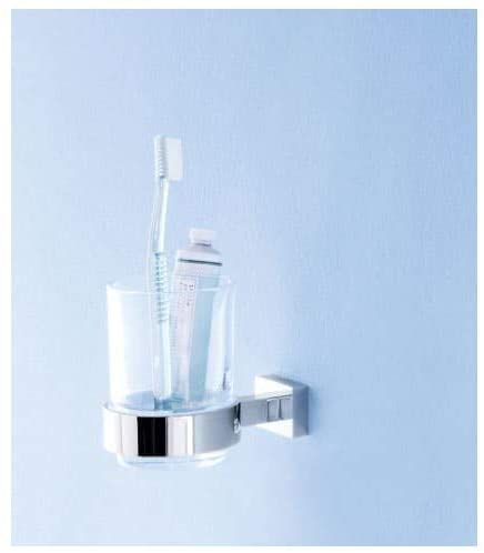 Essentials Crystal Glass with Holder in Brushed Nickel InfinityFinish(TM)