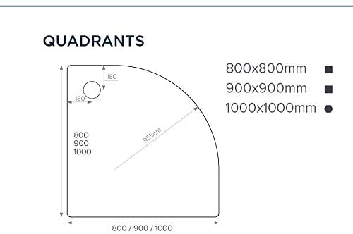 Just Trays Ultracast Anti-Slip Quadrant Shower Tray