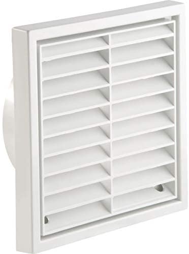 Manrose 100mm External/Internal Fixed Grille for Extractor Fans White 1152W